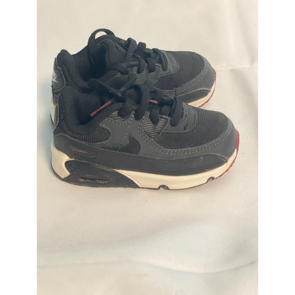 Toddler's Nike Air Max 90 LTR Anthracite/Black-Team Red Size 7 Bin3